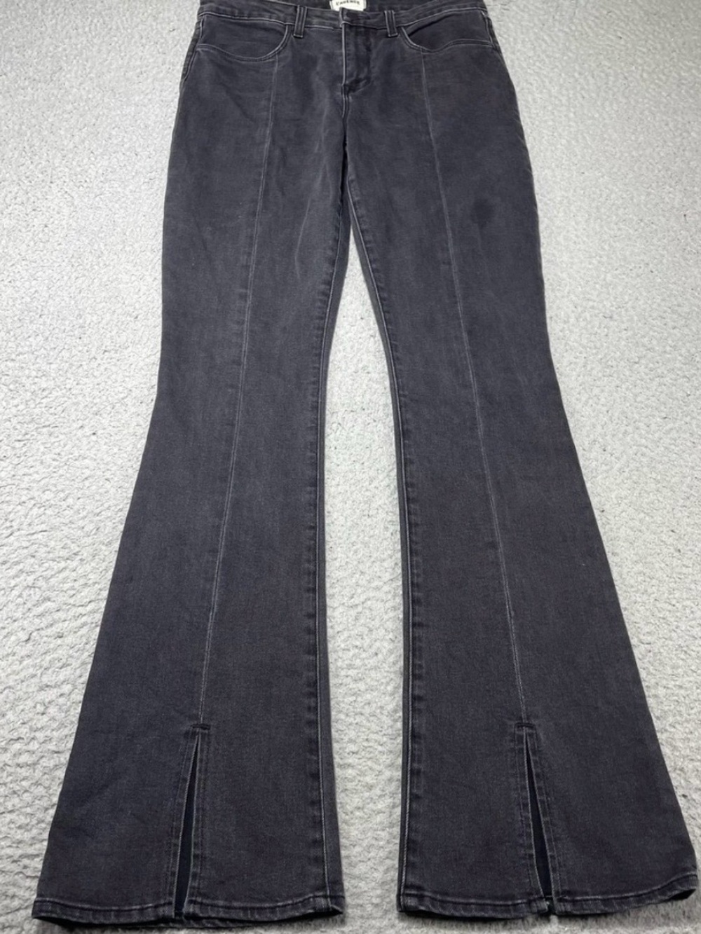 L'AGENCE Women's Charcoal Gray Flare Jeans Size 27-28